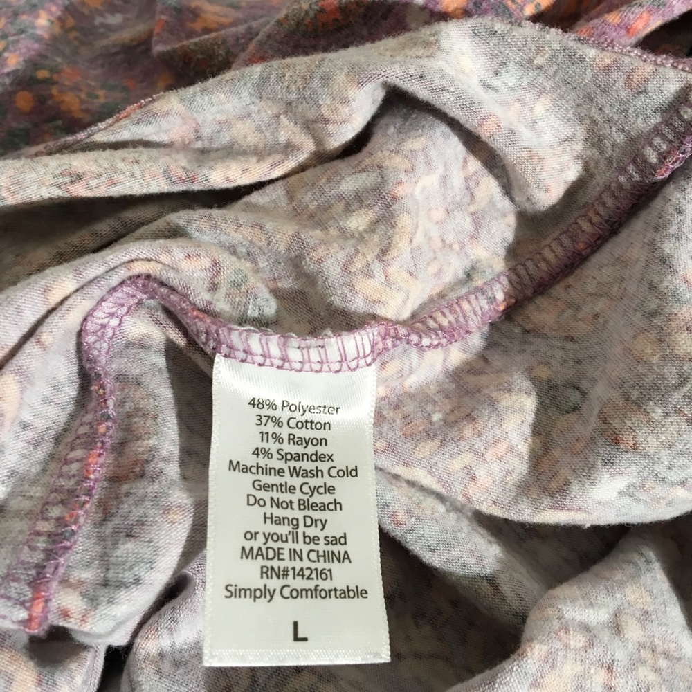 LulaRoe L Irma pink shirt - Picture 5 of 5
